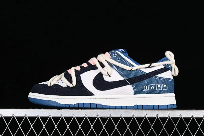 All categories Nk SB Dunk series Nk SB Dunk Low low-top sneakers J version Nk Dunk Low Retro "Industrial Blue" washed denim SB low-top casual sneakers DV0834-101